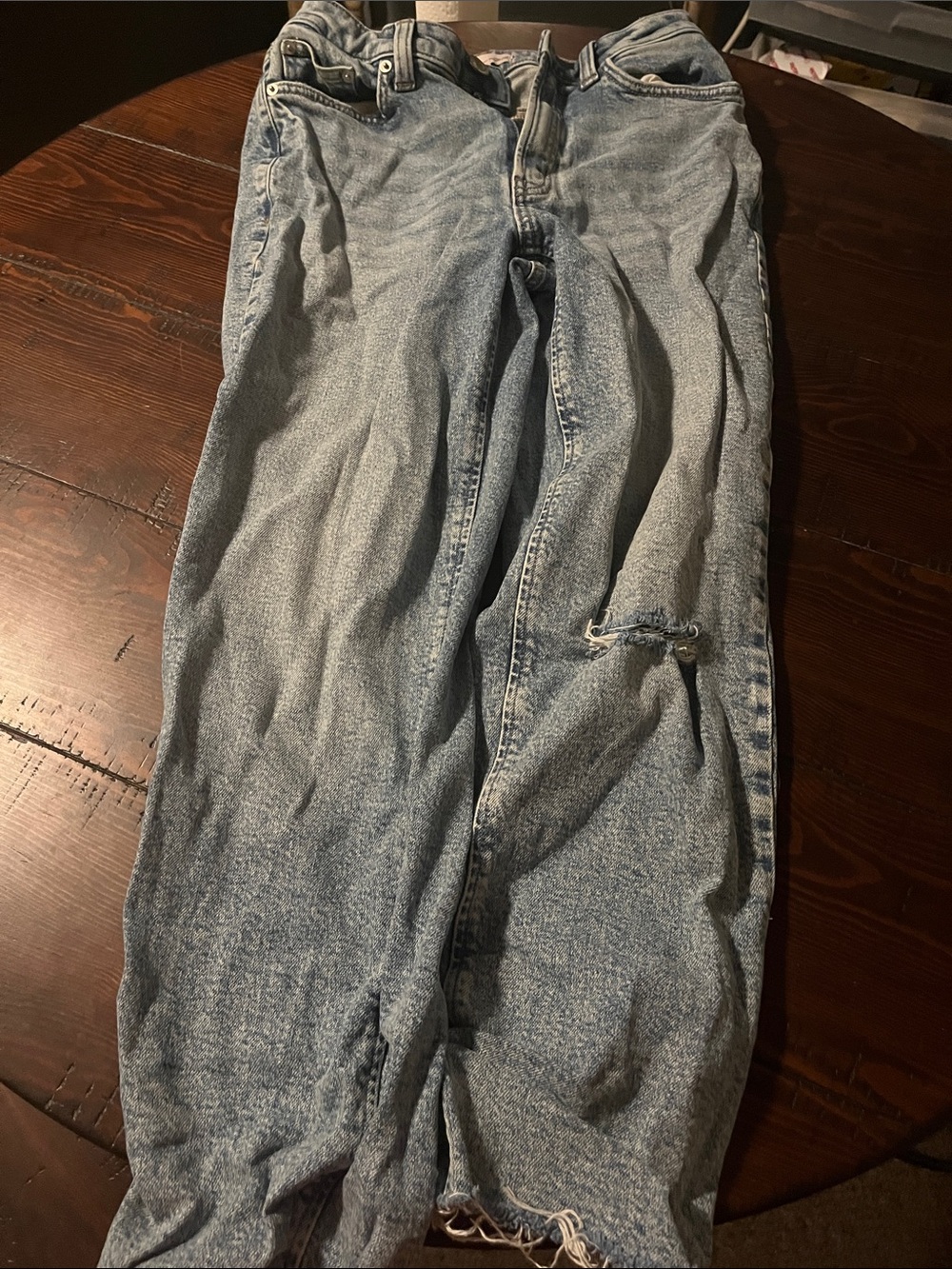 SO Washed Light Blue Straight Leg Jeans